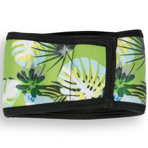 Tuga Sunwear Belly Bands|Dog Belly Band - Tropical Treasure Green