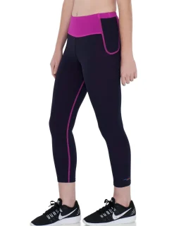 Tuga Sunwear Energy Capris|Energy Exercise Capris - Pink & Black