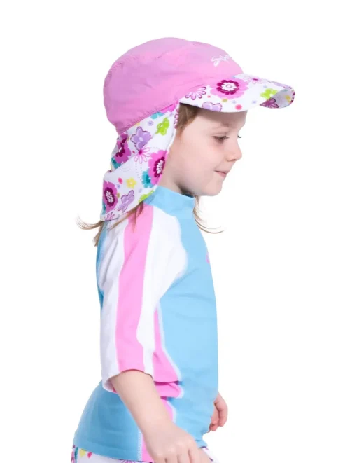Tuga Sunwear Sun Hats|Flap Hat - Poppyberry