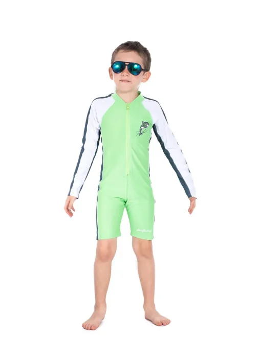 BOY Tuga Sunwear Sunsuits & One-piece Swimsuits|Long Sleeve One-Piece Swimsuit - Mantis