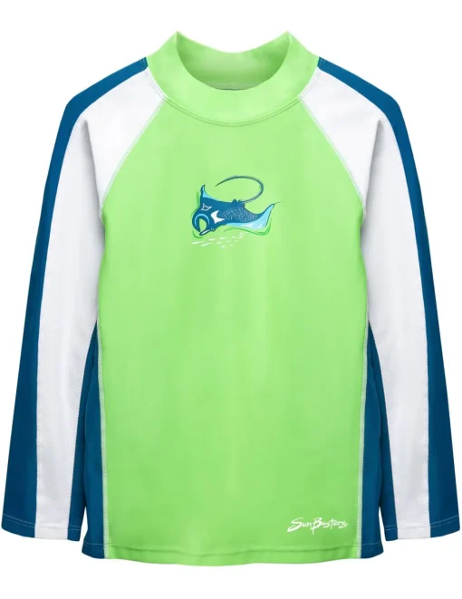 BOY Tuga Sunwear Swim Shirts & Rash Guards|Long Sleeve Rash Guard - Flash Green