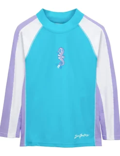 Tuga Sunwear Swim Shirts & Rash Guards|Long Sleeve Rash Guard - Maui Blue