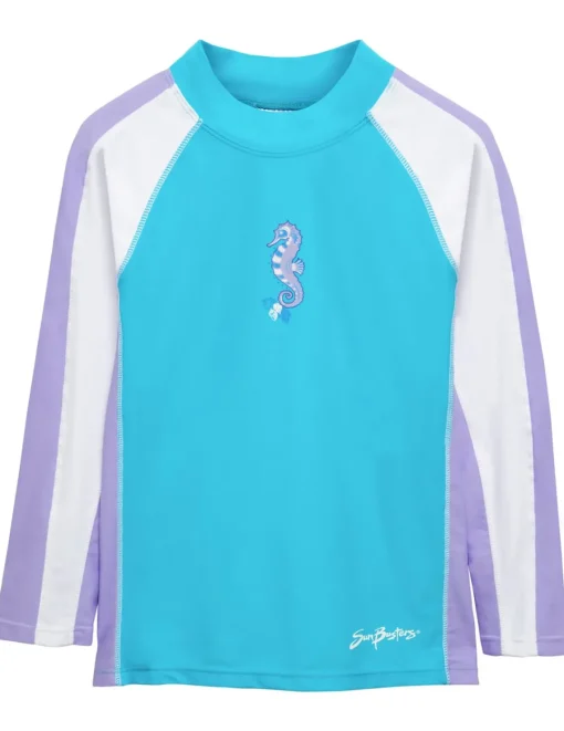 Tuga Sunwear Swim Shirts & Rash Guards|Long Sleeve Rash Guard - Maui Blue