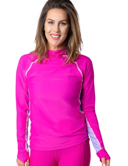 Women Tuga Sunwear Swim Shirts & Rash Guards|Swim Shirts & Rash Guards|MEN AND WOMEN CUSTOM SNORKEL HOODIE LONG SLEEVE RASH GUARD
