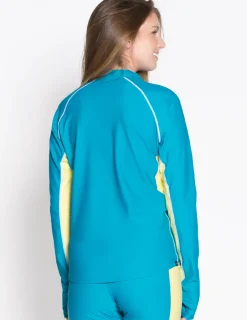 Women Tuga Sunwear Swim Shirts & Rash Guards|Swim Shirts & Rash Guards|MEN AND WOMEN CUSTOM SNORKEL LONG SLEEVE RASH GUARD