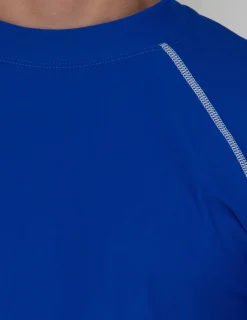 Tuga Sunwear Swim Shirts & Rash Guards|Men's Chlorine Resistant Short Sleeve Rash Guard - Royal