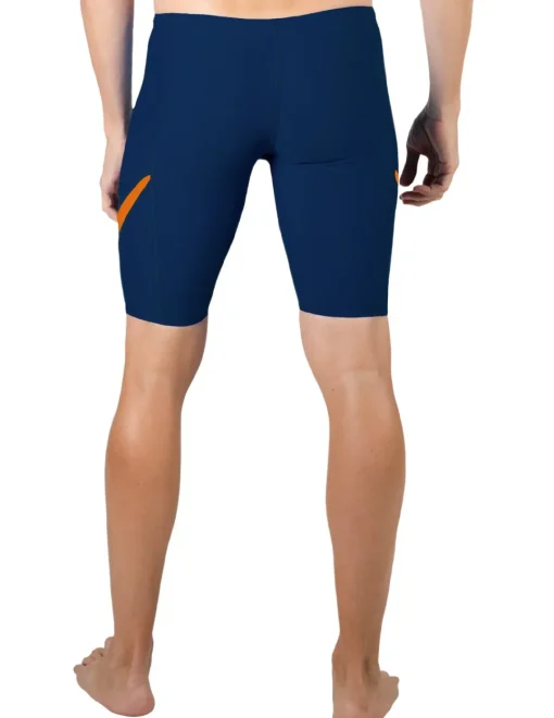 Tuga Sunwear Swim Shorts, Jammers, & Leggings|Men's Hydroactive Swim Short - Navy / Orange