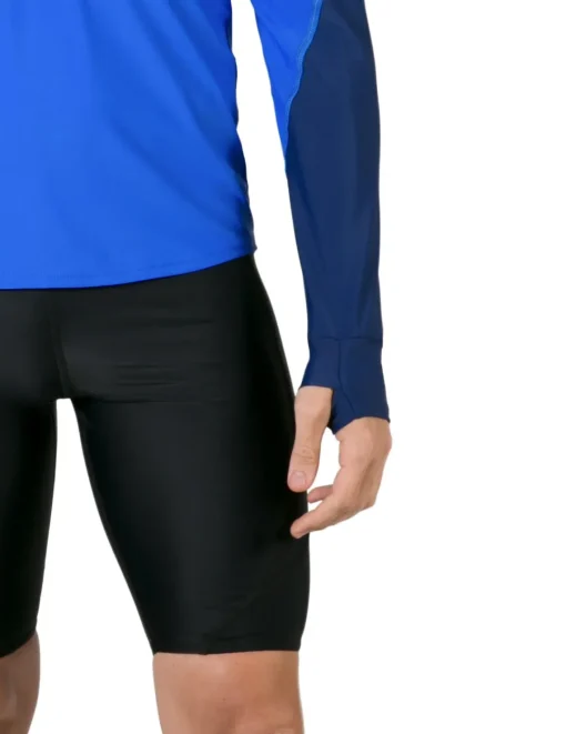 Tuga Sunwear Swim Shirts & Rash Guards|Men's Swim Crest Rash Guard Relaxed Hoodie - Navy