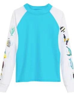 Tuga Sunwear Swim Shirts & Rash Guards|Men's Snorkel Hawaii Fish ID Rash Guard - Hawaii