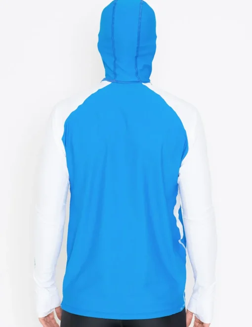 Tuga Sunwear Swim Shirts & Rash Guards|Men's Snorkel Hoodie Rash Guard - Hawaii Fish ID - White