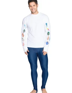 Tuga Sunwear Swim Shorts, Jammers, & Leggings|Men's Snorkel Stirrup Swim Legging - Royal