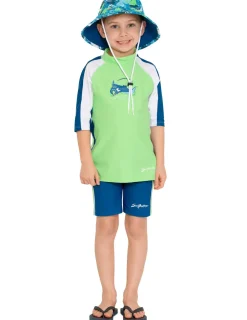 BOY Tuga Sunwear Sun Hats|Reversible Bucket Sun Hat - Ocean Manta Ray