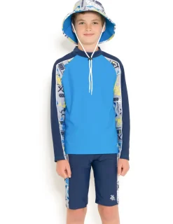 BOY Tuga Sunwear Sun Hats|Reversible Bucket Sun Hat - Lagoon