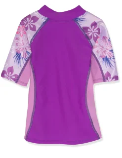Tuga Sunwear Swim Shirts & Rash Guards|Seaside Short Sleeve Rash Guard - Malva (MADE IN USA)