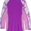 Tuga Sunwear Swim Shirts & Rash Guards|Shoreline Long Sleeve Rash Guard - Malva (MADE IN USA)