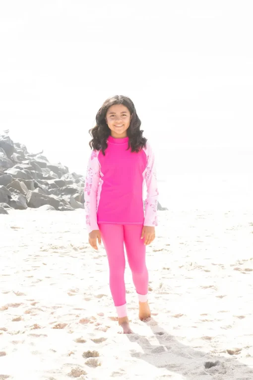 Tuga Sunwear Swim Shirts & Rash Guards|Shoreline Long Sleeve Rash Guard - Malva (MADE IN USA)