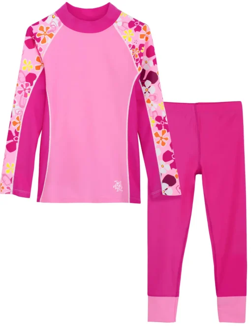 Tuga Sunwear 2 & 3 Piece Swim Sets|Shoreline Rash Guard & Swim Legging - Fresia