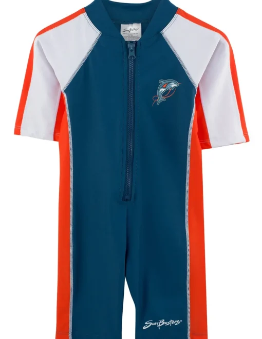 BOY Tuga Sunwear Sunsuits & One-piece Swimsuits|Short Sleeve One-Piece Swimsuit - Tangelo