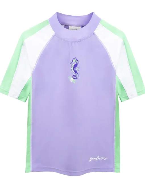 Tuga Sunwear Swim Shirts & Rash Guards|Short Sleeve Rash Guard - Sweet Lavender