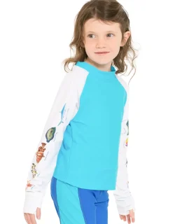 Tuga Sunwear Swim Shirts & Rash Guards|Snorkel Caribbean Fish ID Rash Guard - Fuchsia