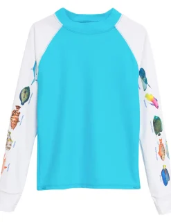 Tuga Sunwear Swim Shirts & Rash Guards|Snorkel Caribbean Fish ID Rash Guard - Hawaii