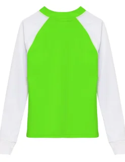 BOY Tuga Sunwear Swim Shirts & Rash Guards|Swim Shirts & Rash Guards|Snorkel Hawaii Fish ID Rash Guard - Neon Green