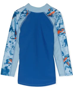 BOY Tuga Sunwear 2 Piece Swim Sets|Tube Long Sleeve Rash Guard & Swim Short - Alba (MADE IN USA)
