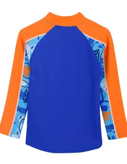 BOY Tuga Sunwear 2 Piece Swim Sets|Tube Rash Guard & Jammer Short - Lagoon/Navy