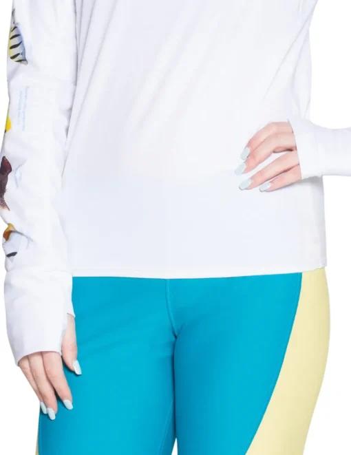 Women Tuga Sunwear Swim Shirts & Rash Guards|Women's Snorkel Hawaii Fish ID Rash Guard - Hawaii