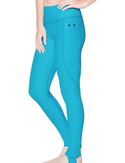 Women Tuga Sunwear Swim Shorts, Skirts, Capris, & Leggings|Women's Snorkel Stirrup Swim Legging - Teal