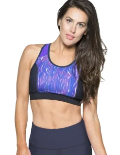 Women Tuga Sunwear Swim Shirts & Rash Guards|Women's Swim Sport Top (Regular & Plus Size) - Waves/Navy